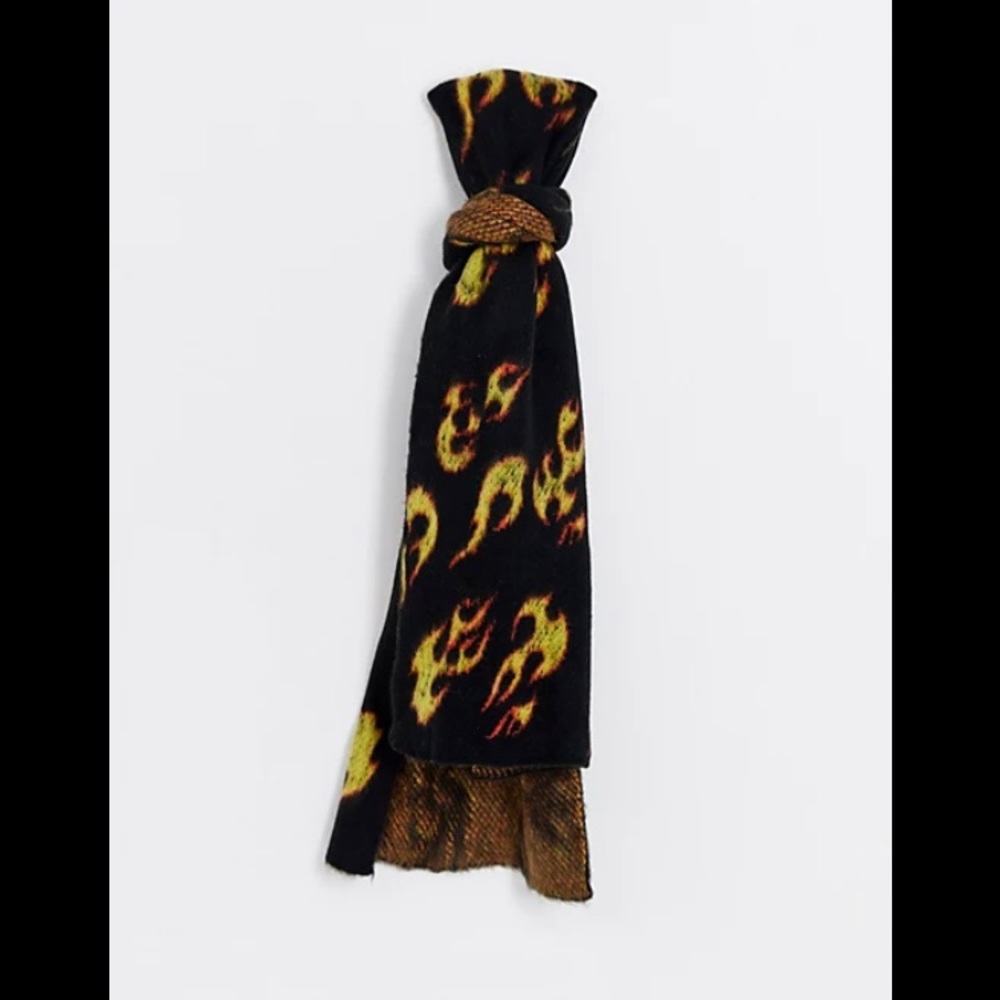 ASOS flame print oversized scarf